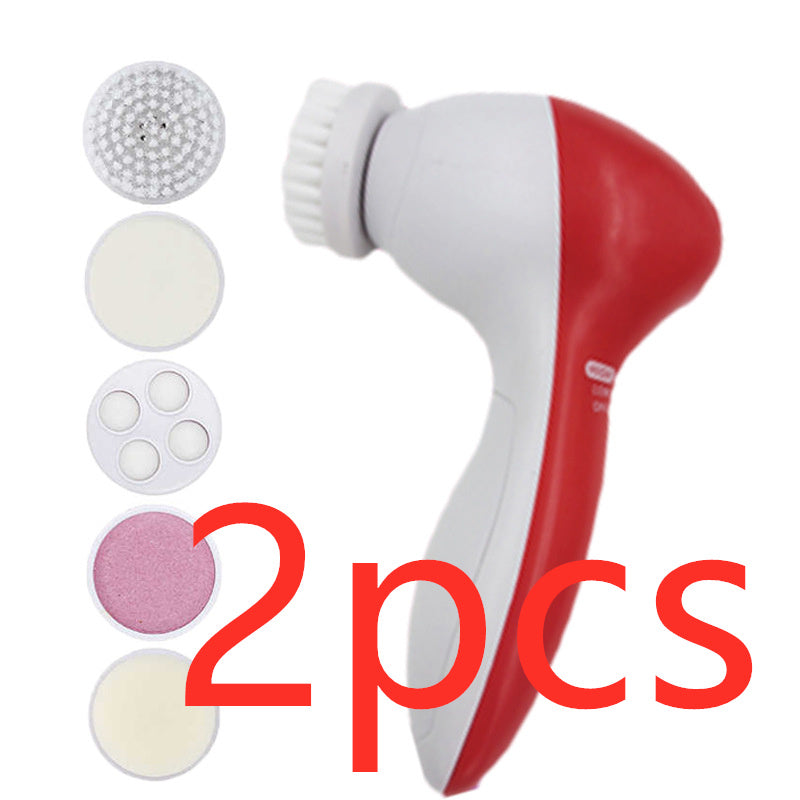 5-in-1 Electric Facial Cleansing Brush – Deep Cleaning, Exfoliation & Face Massager Beauty Instrument