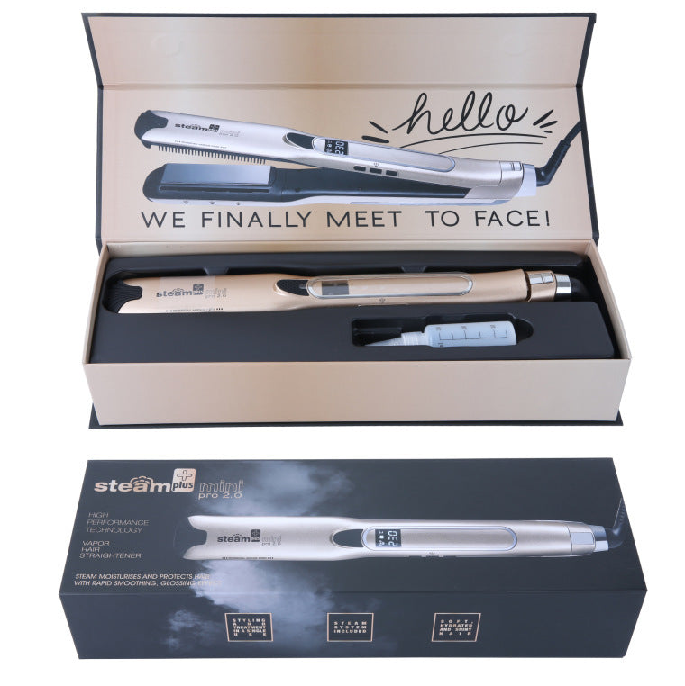 Mini Steam Hair Straightener – 2-in-1 Curling & Straightening Spray Splint 200W