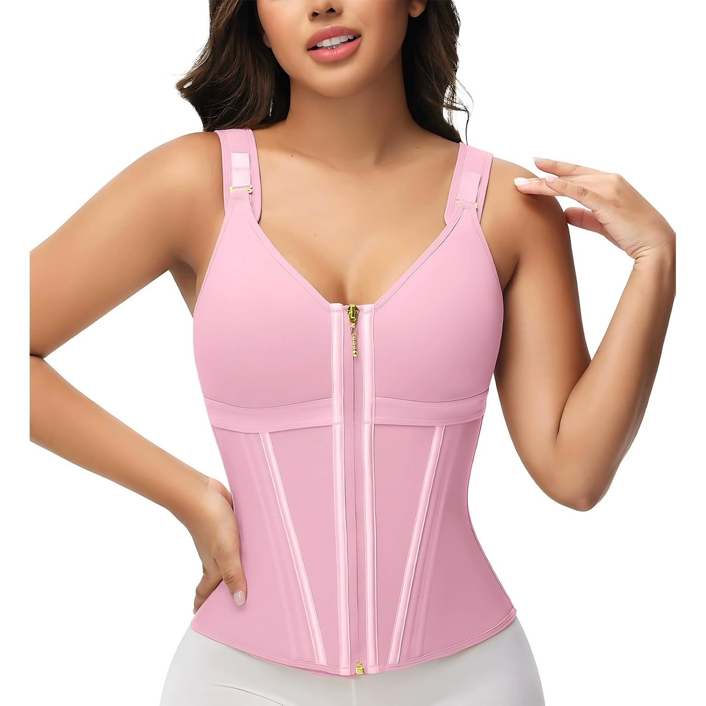 Women’s Belly Tuck Shapewear Vest – Three-Breasted Slimming Top with Tummy Control