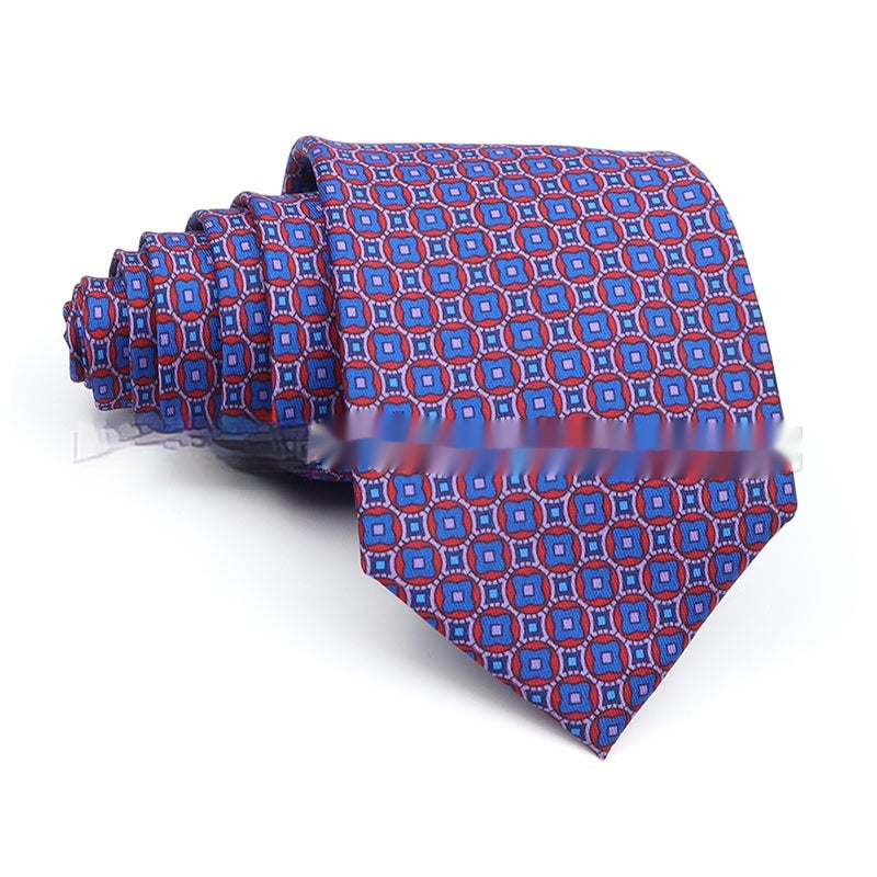 Business Polyester Men’s Printed Tie – Formal Workplace Necktie for Office & Events
