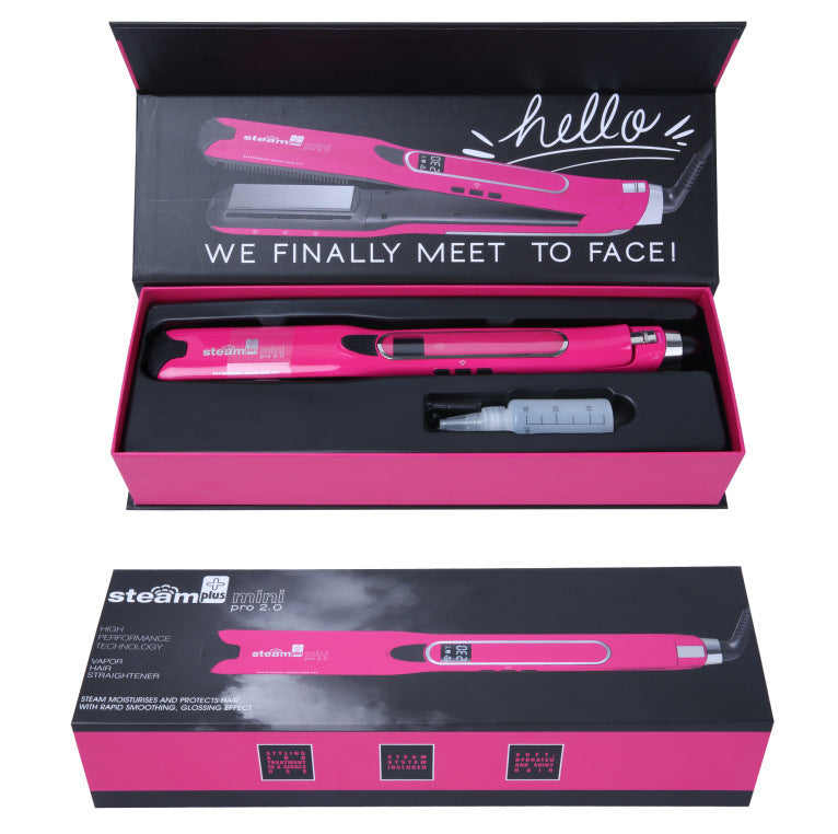 Mini Steam Hair Straightener – 2-in-1 Curling & Straightening Spray Splint 200W