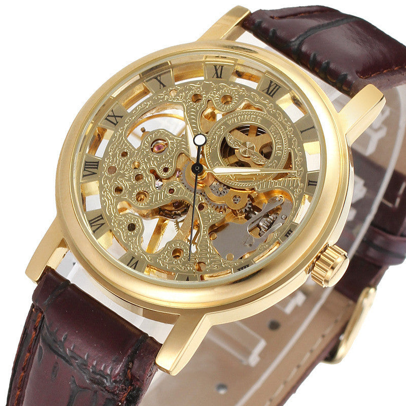 Men’s Mechanical Watch – Luxury Automatic Classic Timepiece with Leather Strap