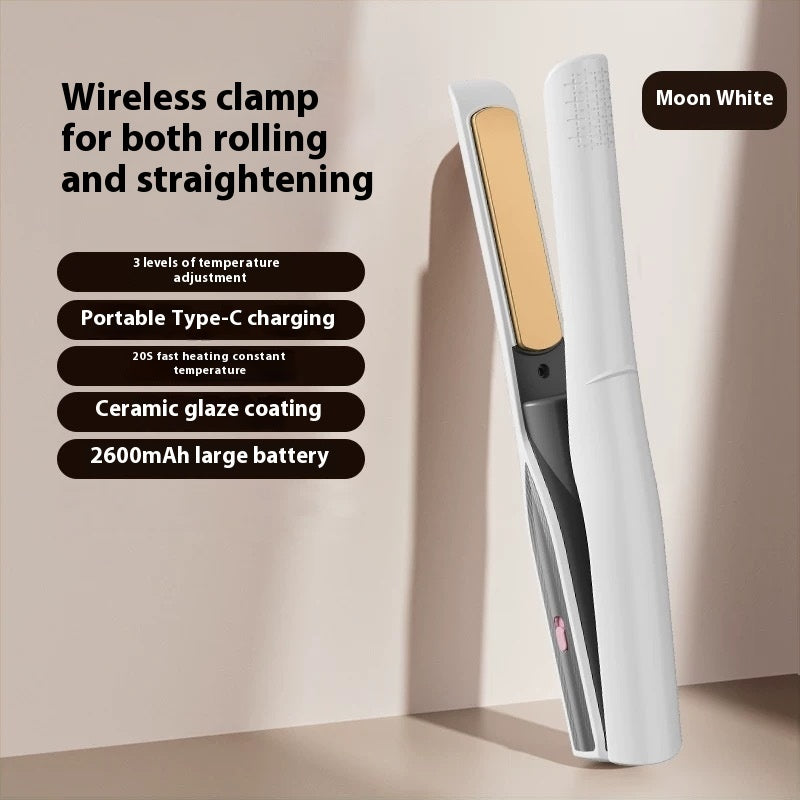 Radio Splint Portable Hair Straightener – USB Charging Wireless Styling Tool