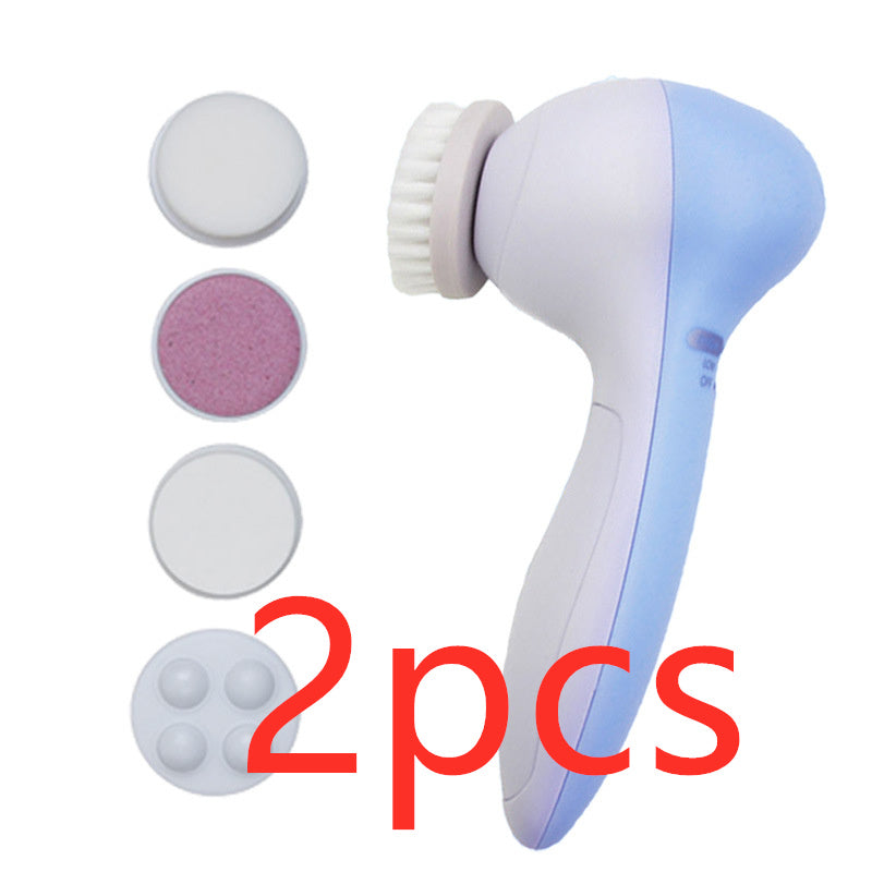 5-in-1 Electric Facial Cleansing Brush – Deep Cleaning, Exfoliation & Face Massager Beauty Instrument