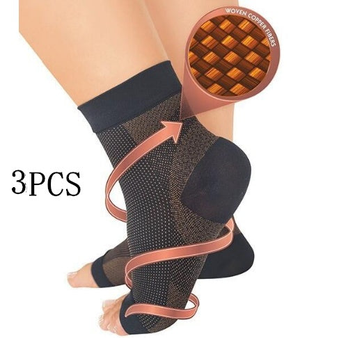 Men & Women Compression Ankle Support Socks – Anti-Fatigue Foot Sleeve for Pain Relief & Sports