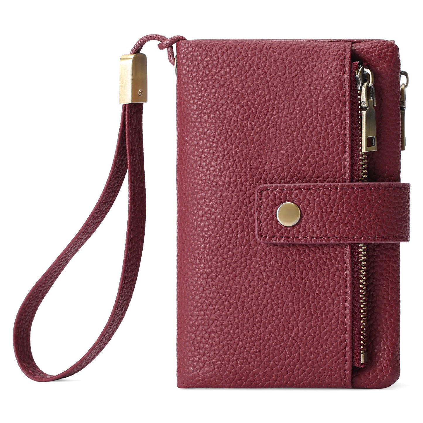 Women's Genuine Leather Wallet – Zipper Clutch Anti-theft Card Swiping Coin Purse