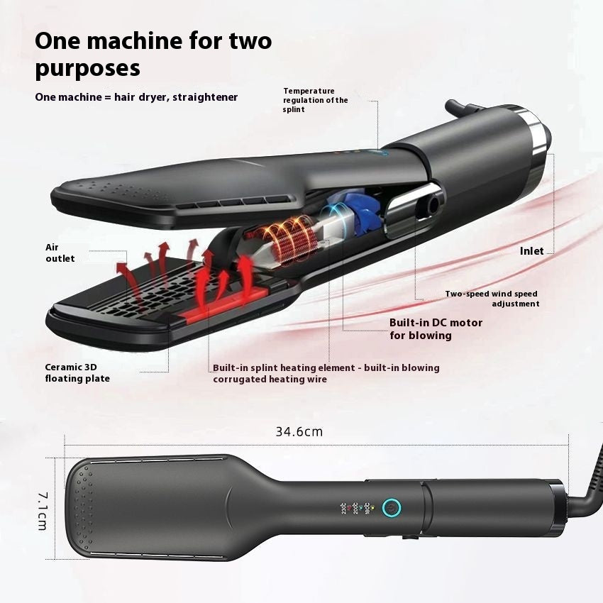 2-in-1 Hair Dryer & Straightener – Multi-functional Wet & Dry Electric Hair Styling Tool