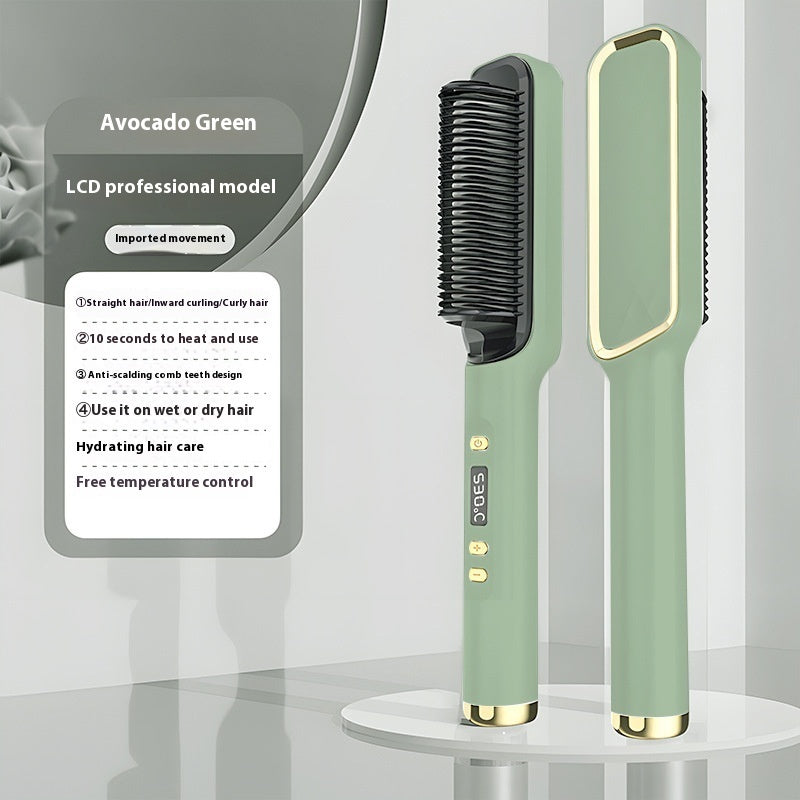Negative Ion Straight Comb – LCD Hair Straightener Does Not Hurt Hair