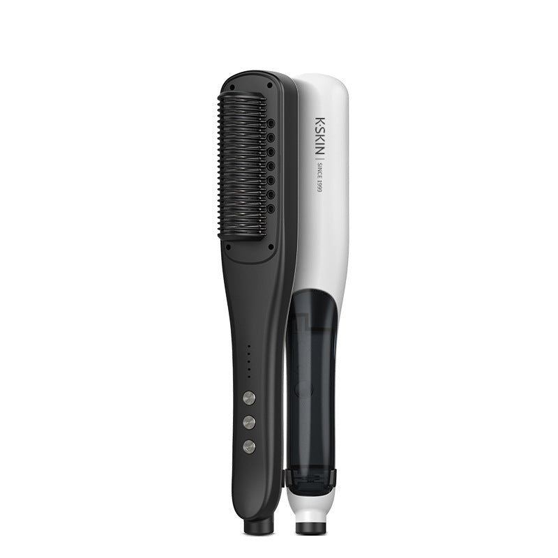 Golden Rice Steam Hair Straightener Comb – Hydrating Anti-Frizz Moisturizing Styler