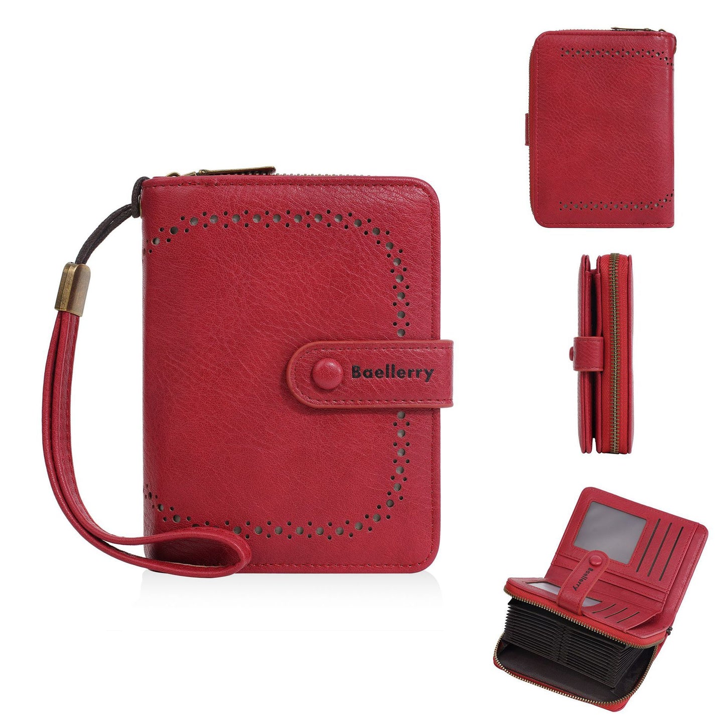 Women’s High-End PU Leather Coin Purse – Fashion Zipper Short Wallet with Card Holder