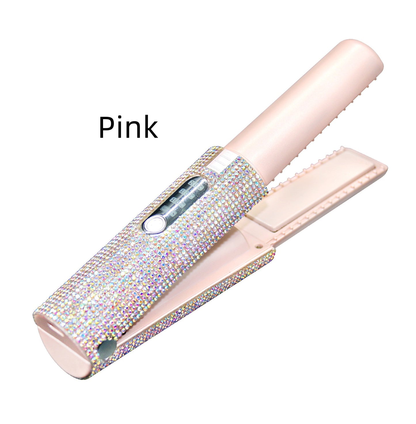 2-in-1 Electric USB Hair Straightening Brush – Wireless Ceramic Comb & Hair Curler
