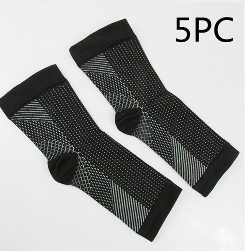 Men & Women Compression Ankle Support Socks – Anti-Fatigue Foot Sleeve for Pain Relief & Sports