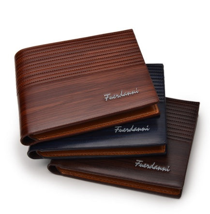 Embossed PU Leather Wallet – Multi-Card Short Wallet with Zipper & Passport Holder