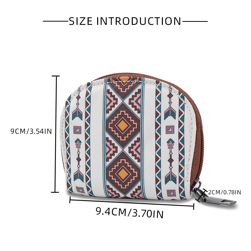 Women’s Lightweight Canvas Card Wallet – Portable Waterproof Retro Style