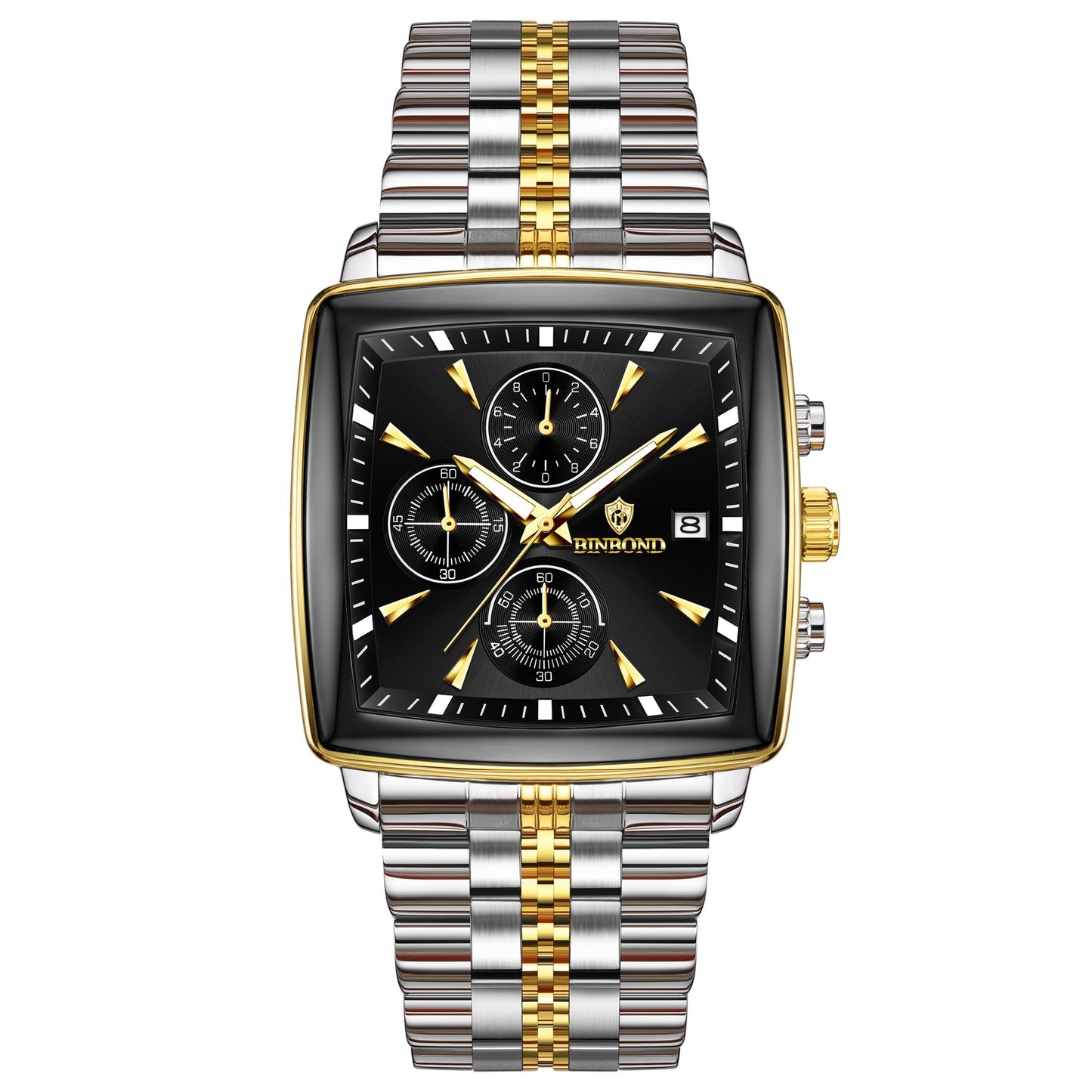 Men’s Multi-functional Quartz Watch – Luminous, Waterproof, Stainless Steel Business Wristwatch