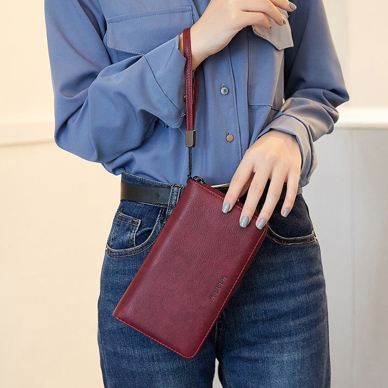 Anti-theft Retro Oil Wax PU Leather Handbag – Large Capacity Women’s Shoulder Bag