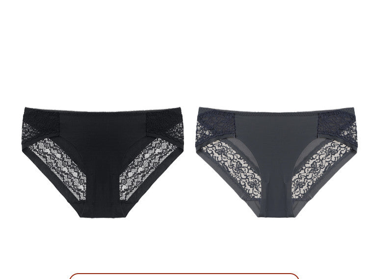 One-Piece Ice Silk & Lace Low-Waist Women’s Underwear – Sexy, Breathable & Comfortable Panties
