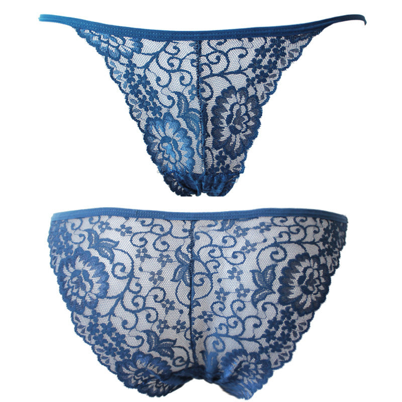 Sexy Lace Women’s Underwear Briefs – Low Waist Floral Jacquard Panties