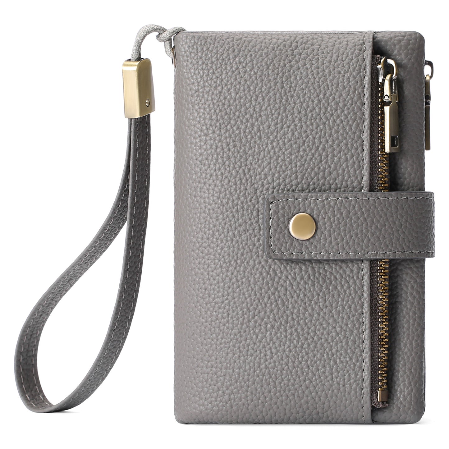 Women's Genuine Leather Wallet – Zipper Clutch Anti-theft Card Swiping Coin Purse