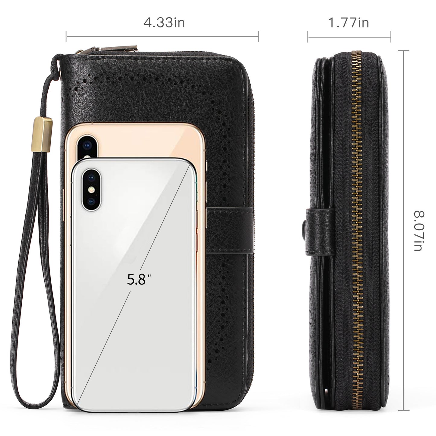 Expanding Card Holder Women’s Long Wallet – PU Leather Passport Bag with Anti-Theft RFID Protection