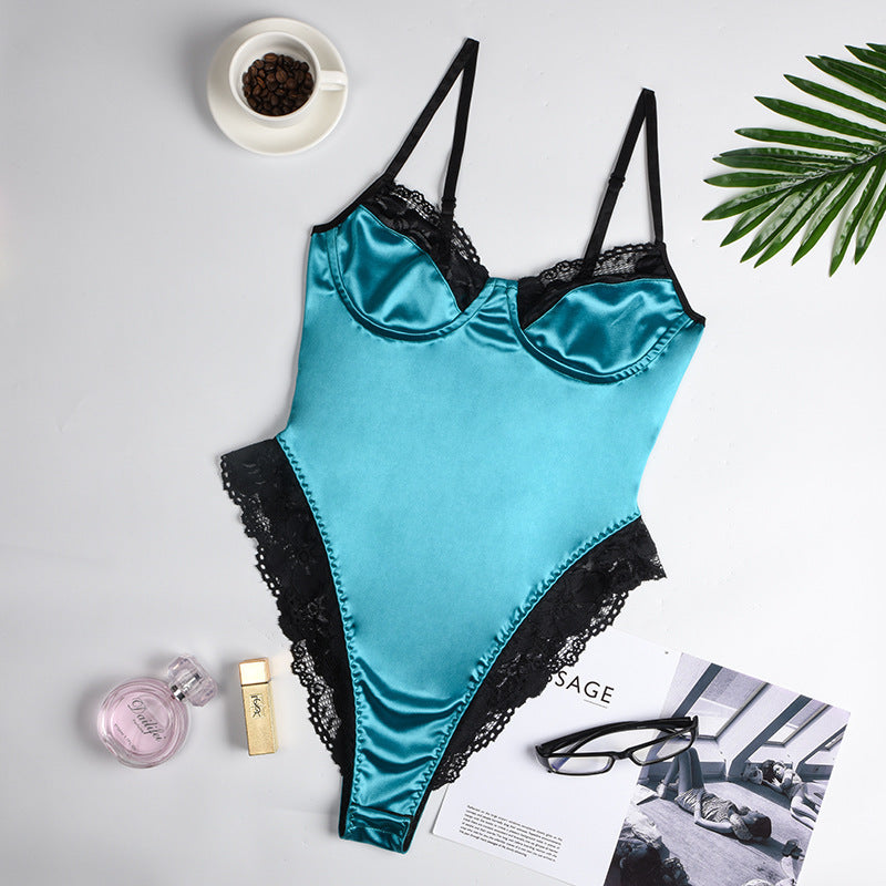Women’s Underwear Bodysuit Top – Milk Silk Slim Fit Lingerie