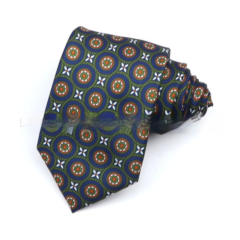Business Polyester Men’s Printed Tie – Formal Workplace Necktie for Office & Events
