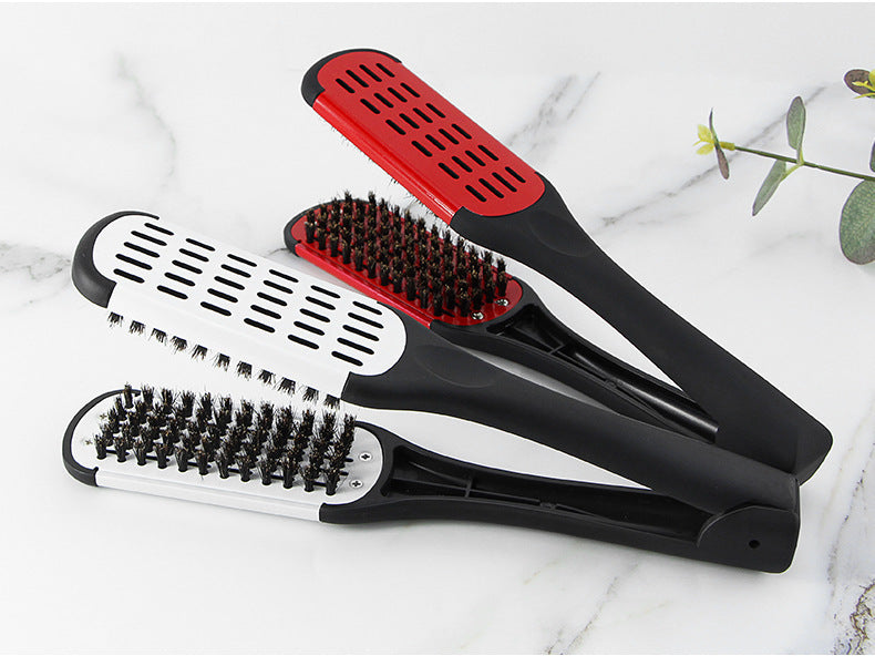 Hairdressing Clamp Comb V-Shaped Bristle Styling Straightener – Professional Salon Hair Styling Tool