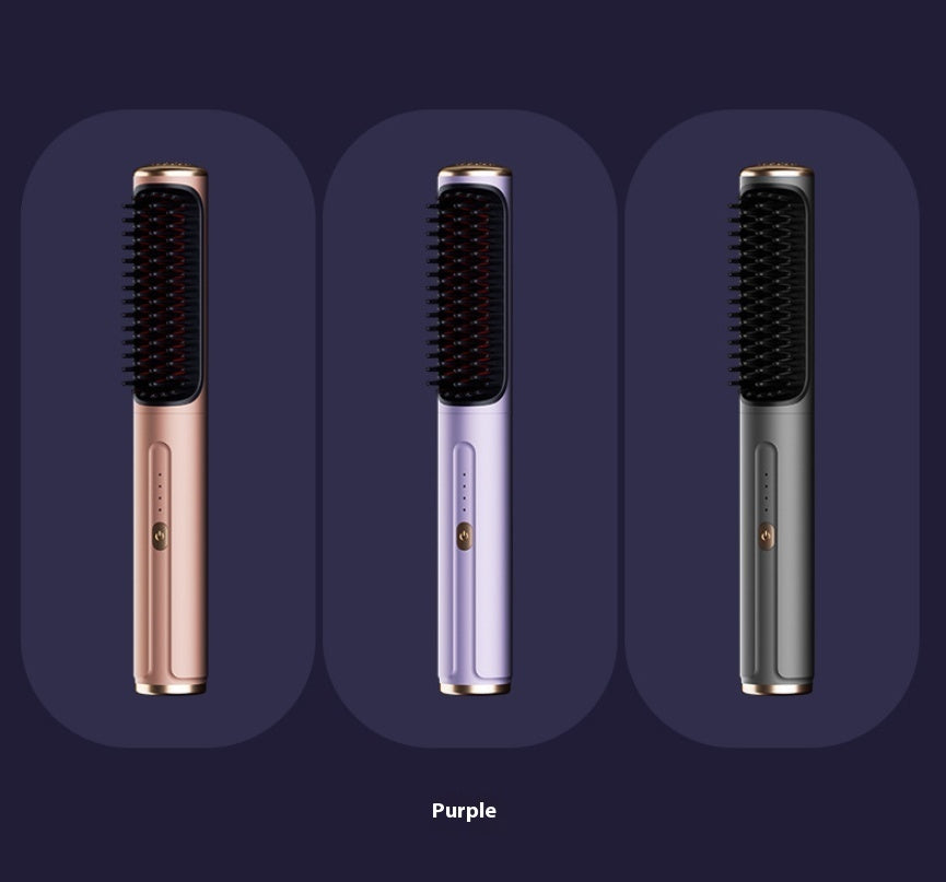 Wireless Straight Comb – Anion Portable Hair Straightener for Curling & Straightening