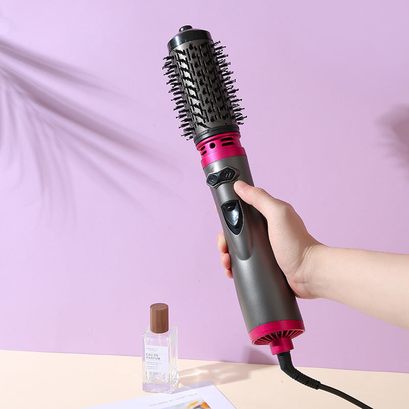 Electric Rotating Hair Curling Comb 2-in-1 Straightener & Curler with Constant Temperature