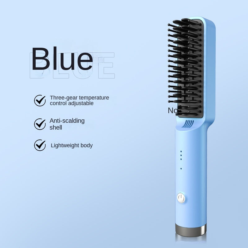 Straight Hair Comb – Electric Hot Comb 2-in-1 Straightener & Curler with 3-Speed Temperature Control