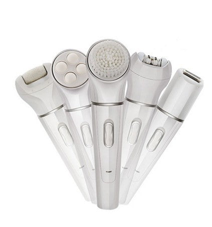 5-in-1 Electric Face & Body Massager – Multifunctional Skin Care Cleansing & Epilation Kit