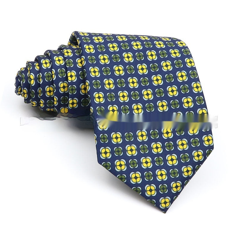 Business Polyester Men’s Printed Tie – Formal Workplace Necktie for Office & Events