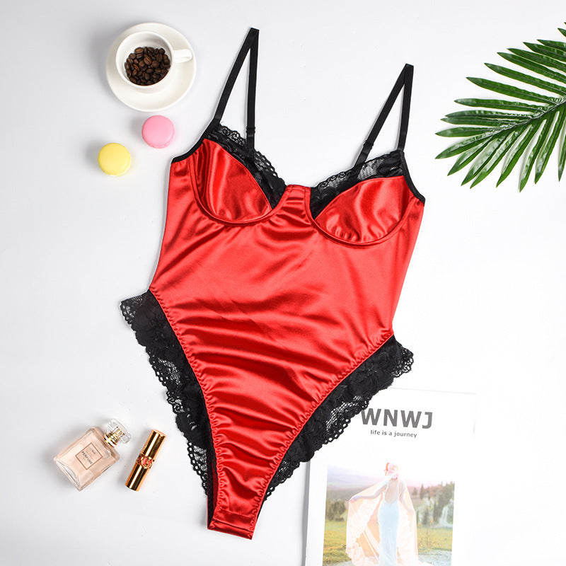 Women’s Underwear Bodysuit Top – Milk Silk Slim Fit Lingerie