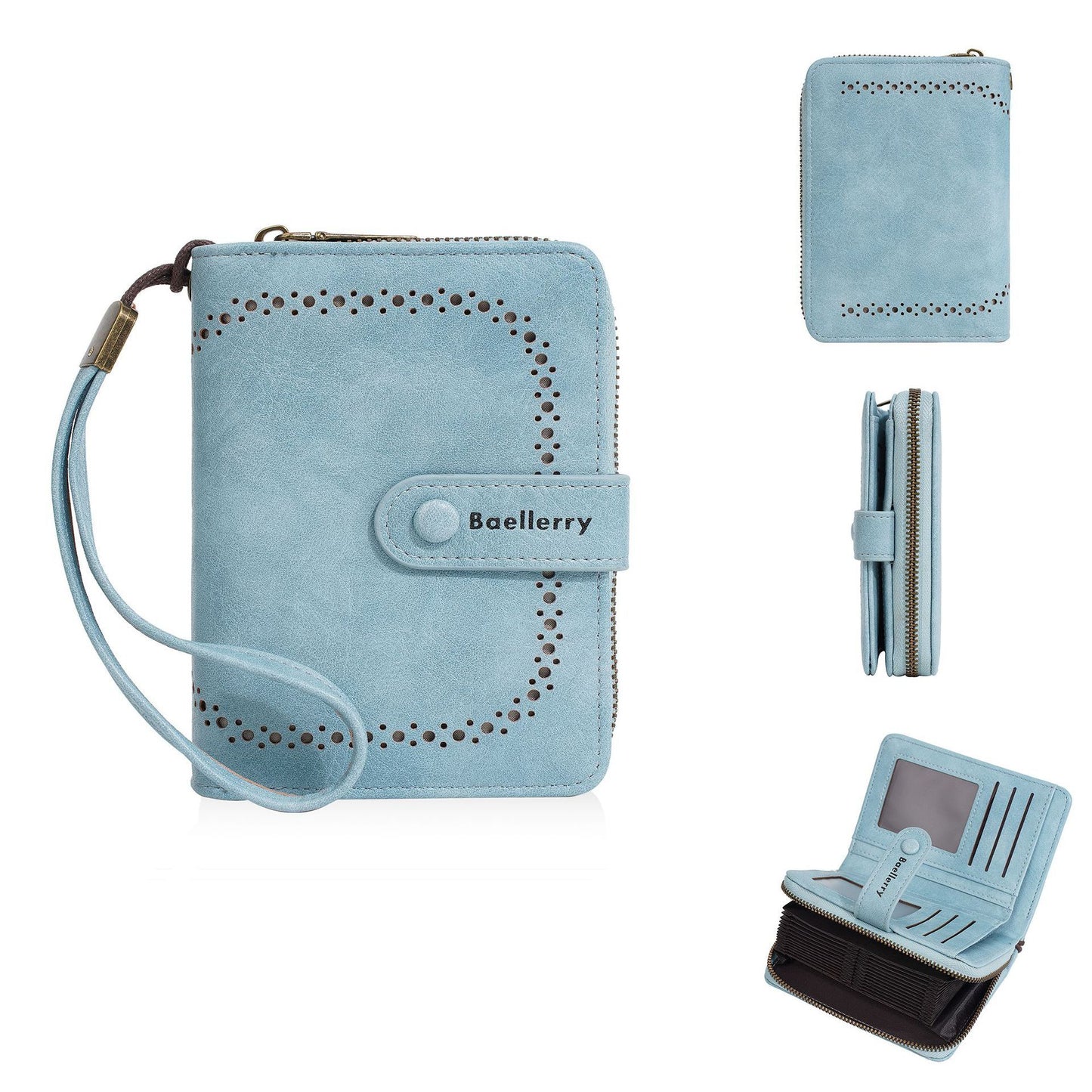 Women’s High-End PU Leather Coin Purse – Fashion Zipper Short Wallet with Card Holder