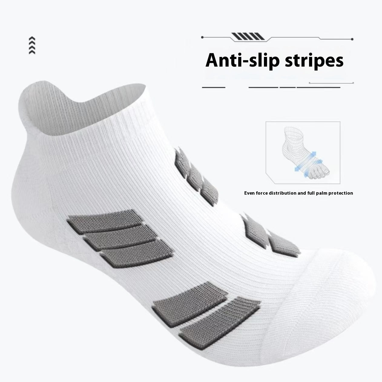 Men’s Sports Running Socks – Shock Absorbing Anti-Skid Cotton Athletic Socks (10 Pairs)