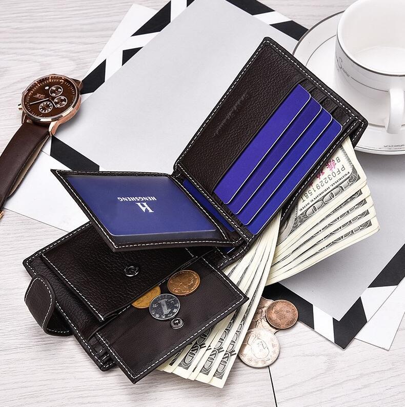 Men’s Genuine Leather Wallet – Hot Designer Short Wallet with Card Holder & Cash Pocket