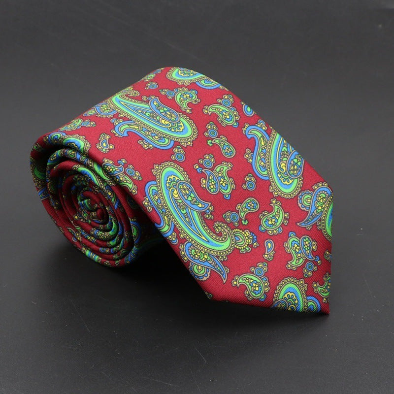 Super Soft Bohemian Silk Tie – Men’s Fashion 75mm Necktie