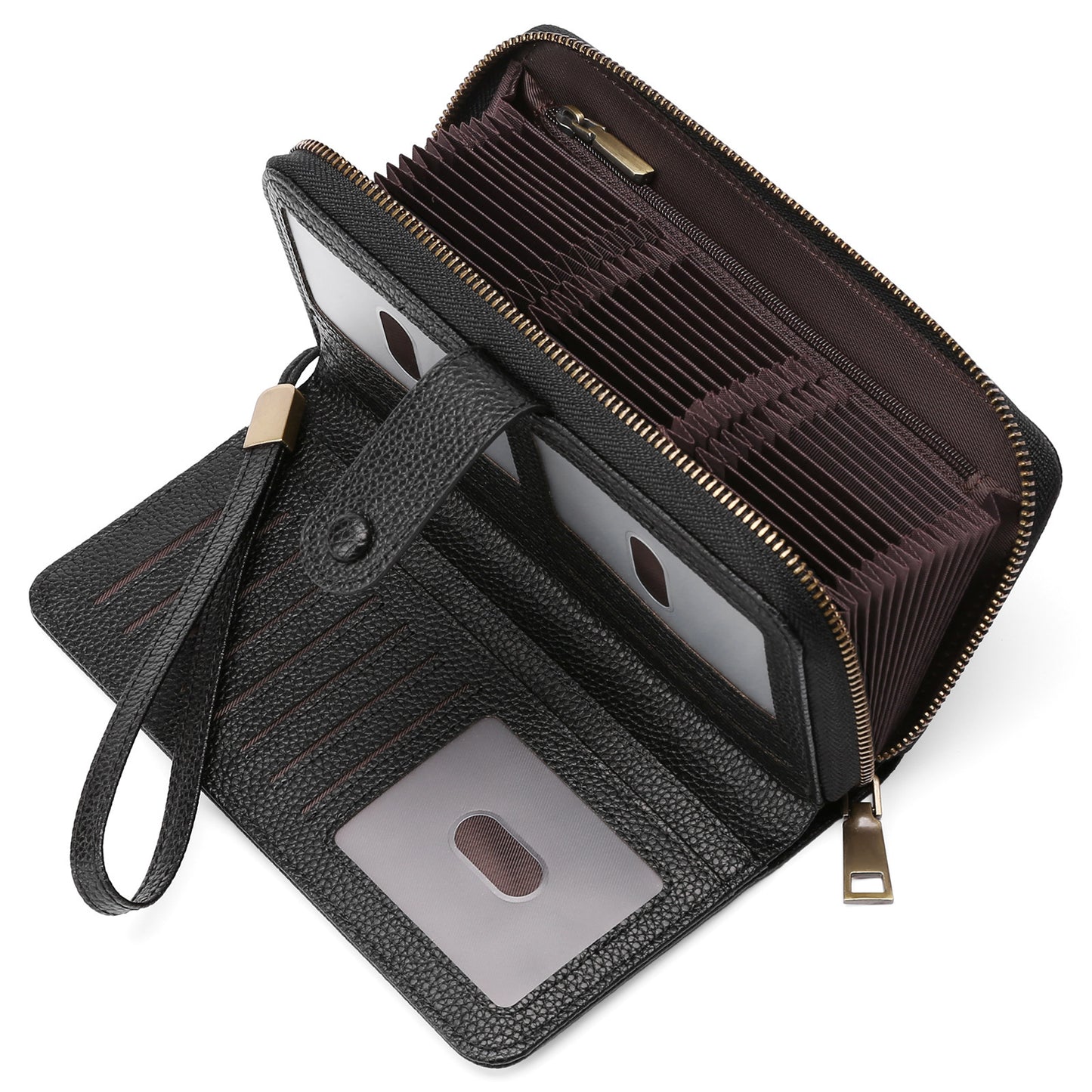 Expanding Card Holder Women’s Long Wallet – PU Leather Passport Bag with Anti-Theft RFID Protection