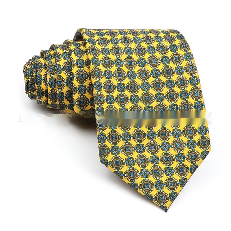 Business Polyester Men’s Printed Tie – Formal Workplace Necktie for Office & Events