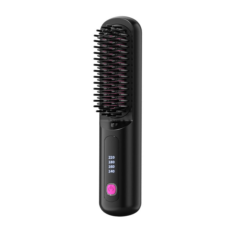 Wireless Anion Portable Straight Comb – Safe Hair Straightener Brush with USB Charging