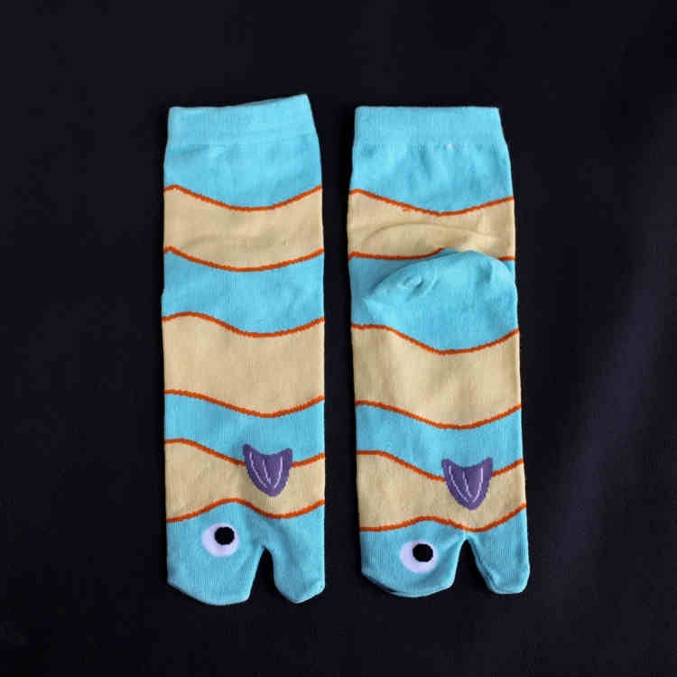 Unisex Cotton Two-Finger Socks – Comfortable Split Toe Couple Ankle Socks