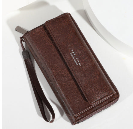 Casual Long Wallet – Large Capacity PU Leather Handbag & Mobile Coin Purse