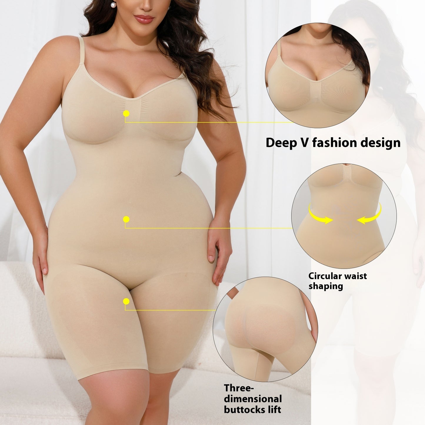 Women’s Seamless Shapewear with Hip Lifting – Tummy Control Waist Slimmer Underwear