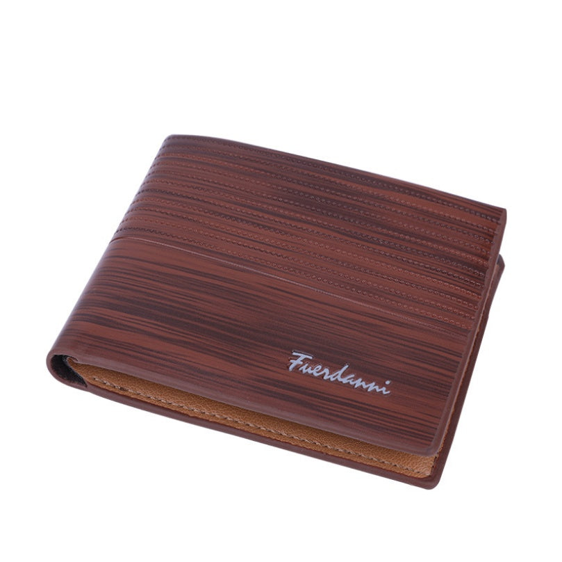 Embossed PU Leather Wallet – Multi-Card Short Wallet with Zipper & Passport Holder