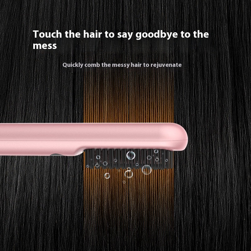 Portable Anion Straight Comb – Wireless Negative Ion Hair Straightener Brush for Students & Office Workers