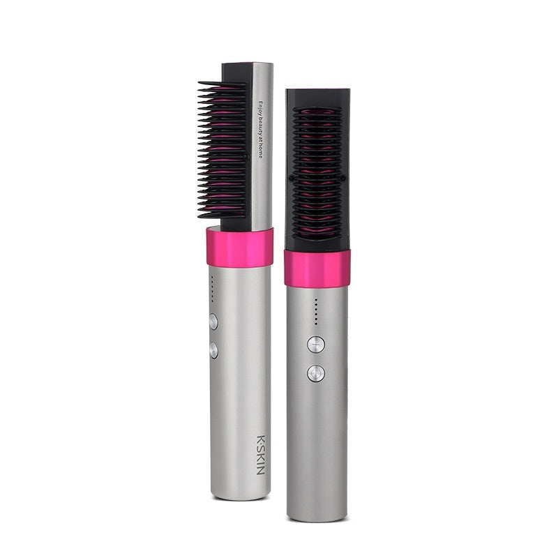 Anion Wireless Straight Comb – Rechargeable Portable Dual-Purpose Hair Styling Brush