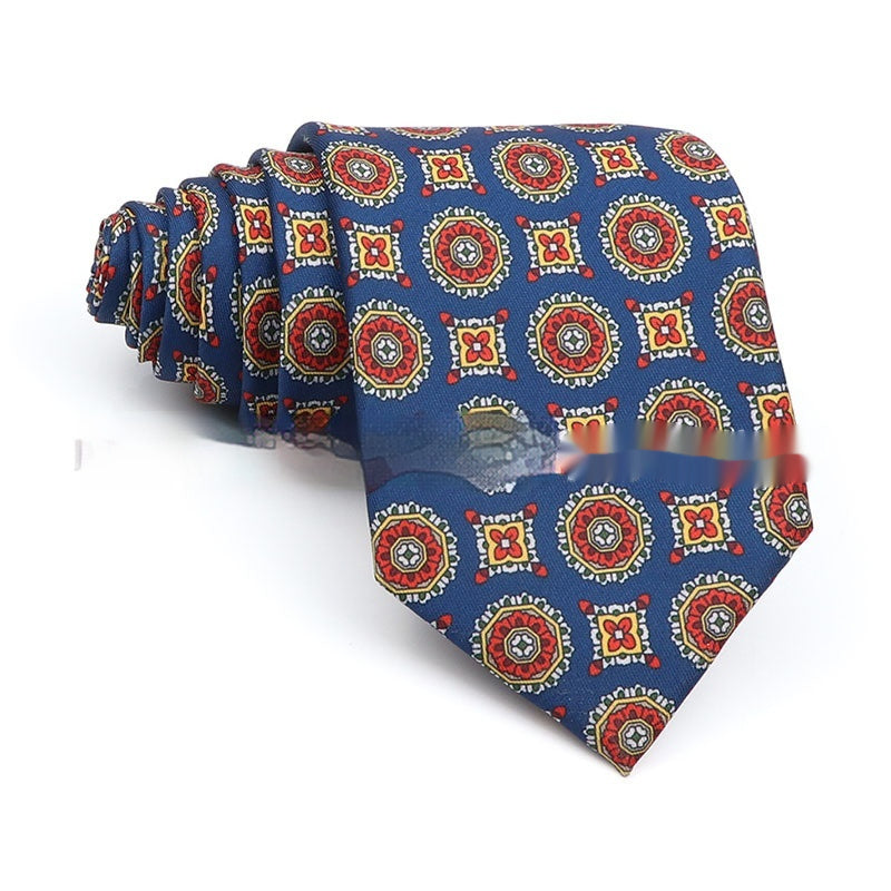 Business Polyester Men’s Printed Tie – Formal Workplace Necktie for Office & Events