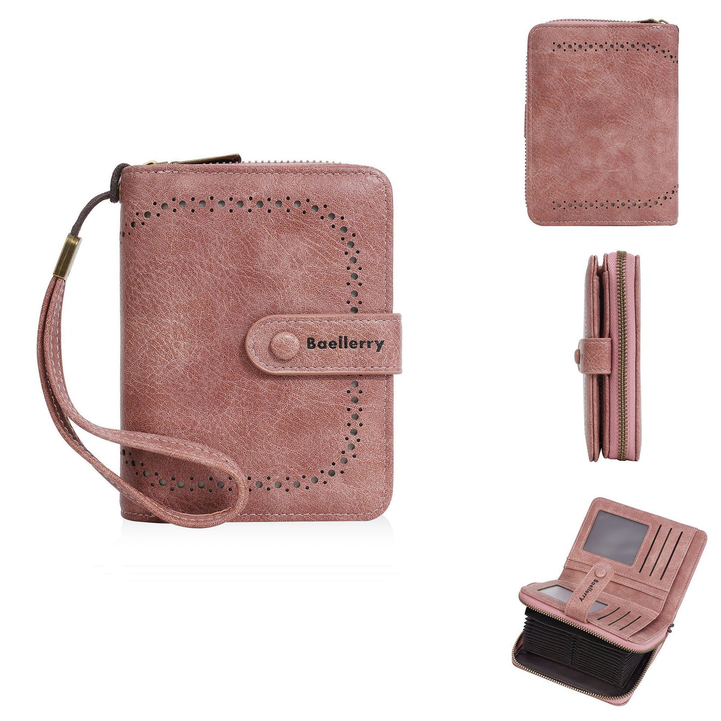 Women’s High-End PU Leather Coin Purse – Fashion Zipper Short Wallet with Card Holder