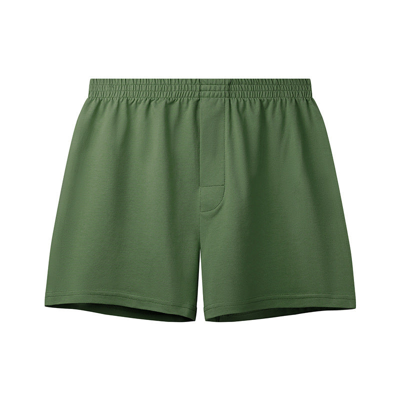 Loose-Fitting Loungewear Men’s Cotton Underwear – Breathable Mid-Waist Boxers