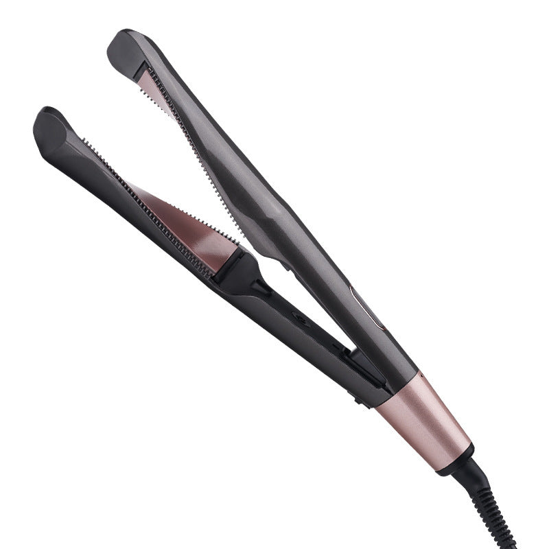2-in-1 Professional Hair Straightener & Crimper – Wet/Dry Curling & Straightening Comb